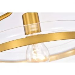 Byron 10 in. 1-Light Indoor Aged Brass Semi-Flush Mount Ceiling Light with Light Kit by Warehouse of Tiffany -Warehouse of Tiffany Shop aged brass warehouse of tiffany flush mount lights cm018 1agb 4f 1000