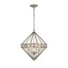 Mayne 18 in. 4-Light Indoor Aged Silver Finish Chandelier with Light Kit by Warehouse of Tiffany