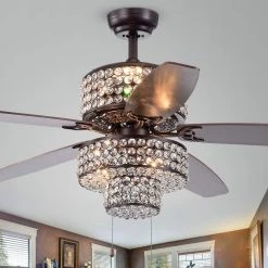 Tierna 52 in. Indoor Bronze Finish Hand Pull Chain Ceiling Fan with Light Kit by Warehouse of Tiffany -Warehouse of Tiffany Shop antique bronze warehouse of tiffany ceiling fans with lights cfl 8340br c3 1000