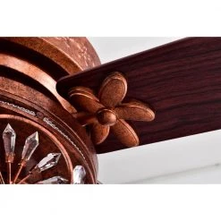 Jacira 52 in. 2-Light Indoor Antique Copper Finish Chandelier with Light Kit by Warehouse of Tiffany -Warehouse of Tiffany Shop antique copper warehouse of tiffany ceiling fans with lights aw01w01ac 44 1000