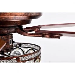 Jasiah 52 in. 3-Light Indoor Antique Copper Finish Ceiling Fan with Light Kit by Warehouse of Tiffany -Warehouse of Tiffany Shop antique copper warehouse of tiffany ceiling fans with lights ay09y09ac 44 1000