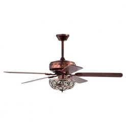 Jasiah 52 in. 3-Light Indoor Antique Copper Finish Ceiling Fan with Light Kit by Warehouse of Tiffany -Warehouse of Tiffany Shop antique copper warehouse of tiffany ceiling fans with lights ay09y09ac c3 1000