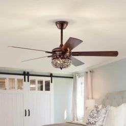 Laylani 52 in. 2-Light Indoor Antique Copper Ceiling Fan with Light Kit and Remote by Warehouse of Tiffany -Warehouse of Tiffany Shop antique copper warehouse of tiffany ceiling fans with lights ay14y14ac c3 1000