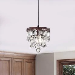 Shiroh 56 in. 1-Light Indoor Antique Copper Hanging Pendant Light with Light Kit by Warehouse of Tiffany -Warehouse of Tiffany Shop antique copper warehouse of tiffany chandeliers imp89h 1ac 4f 1000