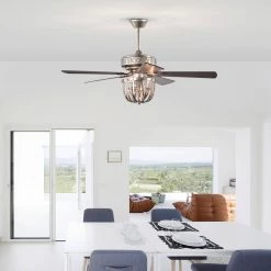 Emani 52 in. 3-Light Indoor Antique Silver Ceiling Fan with Light Kit and Remote by Warehouse of Tiffany -Warehouse of Tiffany Shop antique silver warehouse of tiffany ceiling fans with lights ay03y03as 31 1000