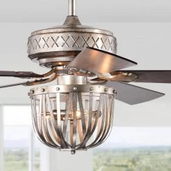 Emani 52 in. 3-Light Indoor Antique Silver Ceiling Fan with Light Kit and Remote by Warehouse of Tiffany -Warehouse of Tiffany Shop antique silver warehouse of tiffany ceiling fans with lights ay03y03as 4f 1000