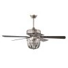 Emani 52 in. 3-Light Indoor Antique Silver Ceiling Fan with Light Kit and Remote by Warehouse of Tiffany