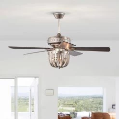 Emani 52 in. 3-Light Indoor Antique Silver Ceiling Fan with Light Kit and Remote by Warehouse of Tiffany -Warehouse of Tiffany Shop antique silver warehouse of tiffany ceiling fans with lights ay03y03as c3 1000