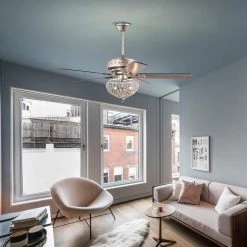 Kannon 52 in. 3-Light Indoor Antique Silver Finish Ceiling Fan with Light Kit by Warehouse of Tiffany -Warehouse of Tiffany Shop antique silver warehouse of tiffany ceiling fans with lights ay05y05as 31 1000