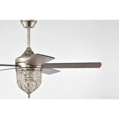 Jaxen 52 in. 2-Light Indoor Antique Silver Ceiling Fan with Light Kit and Remote by Warehouse of Tiffany -Warehouse of Tiffany Shop antique silver warehouse of tiffany ceiling fans with lights ay07y07as 4f 1000
