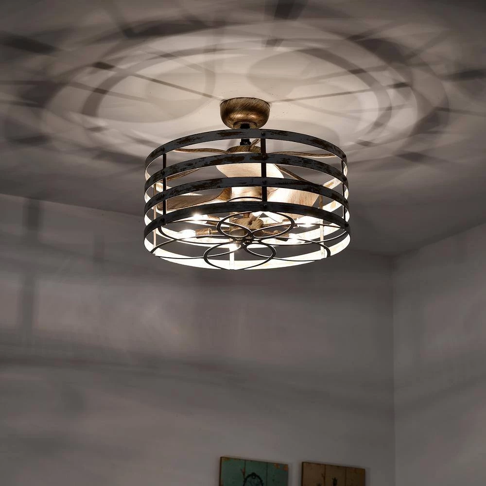 Ketill 24.6 in. Indoor Silver Finish Ceiling Fan with Light Kit and Remote Control Included by Warehouse of Tiffany 8 Ketill 24.6 in. Indoor Silver Finish Ceiling Fan with Light Kit and Remote Control Included by Warehouse of Tiffany - Image 6