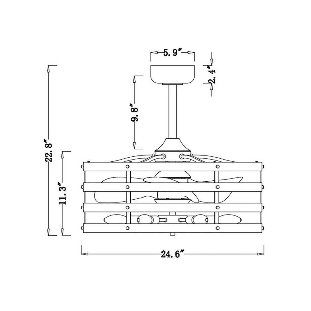 Ketill 24.6 in. Indoor Silver Finish Ceiling Fan with Light Kit and Remote Control Included by Warehouse of Tiffany 7 Ketill 24.6 in. Indoor Silver Finish Ceiling Fan with Light Kit and Remote Control Included by Warehouse of Tiffany - Image 5