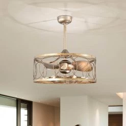 Aglae 25 in. 6-Light Indoor Antique Silver Finish Ceiling Fan with Light Kit and Remote by Warehouse of Tiffany -Warehouse of Tiffany Shop antique silver warehouse of tiffany ceiling fans with lights dw01w37as c3 1000