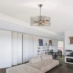 Terrance 23.8 in. 6-Light Indoor Antique Silver Finish Ceiling Fan with Light Kit and Remote by Warehouse of Tiffany -Warehouse of Tiffany Shop antique silver warehouse of tiffany ceiling fans with lights dy02y02as 31 1000