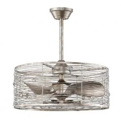 Terrance 23.8 in. 6-Light Indoor Antique Silver Finish Ceiling Fan with Light Kit and Remote by Warehouse of Tiffany -Warehouse of Tiffany Shop antique silver warehouse of tiffany ceiling fans with lights dy02y02as c3 1000