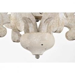 Photina 20 in. 4-Light Indoor Antique White Finish Semi-Flush Mount Chandelier with Light Kit by Warehouse of Tiffany -Warehouse of Tiffany Shop antique white warehouse of tiffany flush mount lights imp301e 6 1d 1000