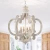 Photina 20 in. 4-Light Indoor Antique White Finish Semi-Flush Mount Chandelier with Light Kit by Warehouse of Tiffany -Warehouse of Tiffany Shop antique white warehouse of tiffany flush mount lights imp301e 6 64 1000