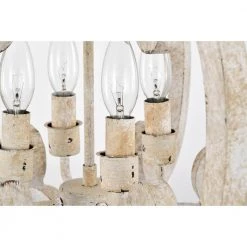 Photina 20 in. 4-Light Indoor Antique White Finish Semi-Flush Mount Chandelier with Light Kit by Warehouse of Tiffany -Warehouse of Tiffany Shop antique white warehouse of tiffany flush mount lights imp301e 6 fa 1000