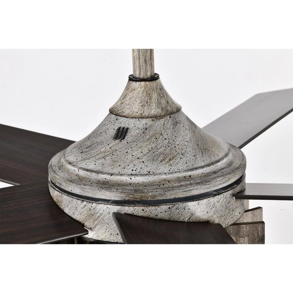 Olivia 52 in. 3-Light Indoor Beige Faux Wood Grain Finish Ceiling Fan with Light Kit by Warehouse of Tiffany 4 Olivia 52 in. 3-Light Indoor Beige Faux Wood Grain Finish Ceiling Fan with Light Kit by Warehouse of Tiffany - Image 2