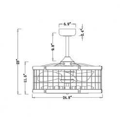 Selma 24.8 in. Indoor Black and Brown Ceiling Fan with Light Kit and Remote Included by Warehouse of Tiffany -Warehouse of Tiffany Shop black and brown warehouse of tiffany ceiling fans with lights dw01w10ib 77 1000