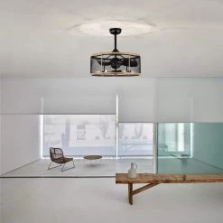 Merdan 24 in. Indoor Black and Brown Finish Ceiling Fan with Light Kit and Remote Included by Warehouse of Tiffany -Warehouse of Tiffany Shop black and brown warehouse of tiffany ceiling fans with lights dw01w12ib 31 1000