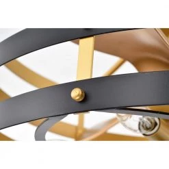 Ofra 24.6 in. Indoor Black and Gold Ceiling Fan with Light Kit and Remote Included by Warehouse of Tiffany 20 Ofra 24.6 in. Indoor Black and Gold Ceiling Fan with Light Kit and Remote Included by Warehouse of Tiffany -Warehouse of Tiffany Shop black and gold warehouse of tiffany ceiling fans with lights dw01w13bg 1f 1000