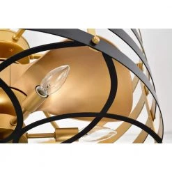 Ofra 24.6 in. Indoor Black and Gold Ceiling Fan with Light Kit and Remote Included by Warehouse of Tiffany 21 Ofra 24.6 in. Indoor Black and Gold Ceiling Fan with Light Kit and Remote Included by Warehouse of Tiffany -Warehouse of Tiffany Shop black and gold warehouse of tiffany ceiling fans with lights dw01w13bg 44 1000