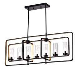 Belline 10.2 in. 7-Light Indoor Black Chandelier by Warehouse of Tiffany
