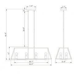 Jerry 14 in. 8-Light Indoor Black and Gold Chandelier with Light Kit by Warehouse of Tiffany -Warehouse of Tiffany Shop black and gold warehouse of tiffany chandeliers hm224 8bg 4f 1000