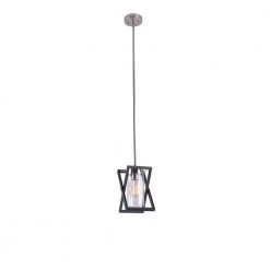 Katie 41 in. 1-Light Indoor Black and Gold Pendant Light with Light Kit by Warehouse of Tiffany