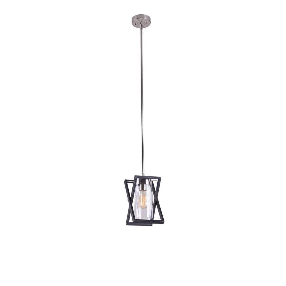 Katie 41 in. 1-Light Indoor Black and Gold Pendant Light with Light Kit by Warehouse of Tiffany 3 Katie 41 in. 1-Light Indoor Black and Gold Pendant Light with Light Kit by Warehouse of Tiffany