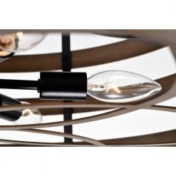 Alaina 24.6 in. Indoor Black and Brown Finish Ceiling Fan with Light Kit and Remote Included by Warehouse of Tiffany -Warehouse of Tiffany Shop black andbrown warehouse of tiffany ceiling fans with lights dw01w13ib 4f 1000