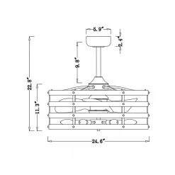 Alaina 24.6 in. Indoor Black and Brown Finish Ceiling Fan with Light Kit and Remote Included by Warehouse of Tiffany -Warehouse of Tiffany Shop black andbrown warehouse of tiffany ceiling fans with lights dw01w13ib 77 1000