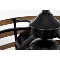 Alaina 24.6 in. Indoor Black and Brown Finish Ceiling Fan with Light Kit and Remote Included by Warehouse of Tiffany -Warehouse of Tiffany Shop black andbrown warehouse of tiffany ceiling fans with lights dw01w13ib a0 1000