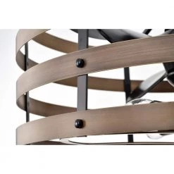 Alaina 24.6 in. Indoor Black and Brown Finish Ceiling Fan with Light Kit and Remote Included by Warehouse of Tiffany -Warehouse of Tiffany Shop black andbrown warehouse of tiffany ceiling fans with lights dw01w13ib c3 1000