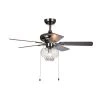 Aequor 42 in. Black Indoor Hand Pull Chain Ceiling Fan with Light Kit by Warehouse of Tiffany 2 Aequor 42 in. Black Indoor Hand Pull Chain Ceiling Fan with Light Kit by Warehouse of Tiffany -Warehouse of Tiffany Shop black warehouse of tiffany ceiling fans with lights cfl 8286pb 64 1000