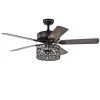 Annacaey 52 in. 3-Light Indoor Black Remote Controlled Ceiling Fan with Light Kit by Warehouse of Tiffany -Warehouse of Tiffany Shop black warehouse of tiffany ceiling fans with lights cfl 8480remo mb 64 1000