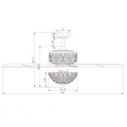 Tisaphon 52 in. Indoor Matte Black Remote Controlled Ceiling Fan with Light Kit by Warehouse of Tiffany -Warehouse of Tiffany Shop black warehouse of tiffany ceiling fans with lights cfl8423remomb 4f 1000