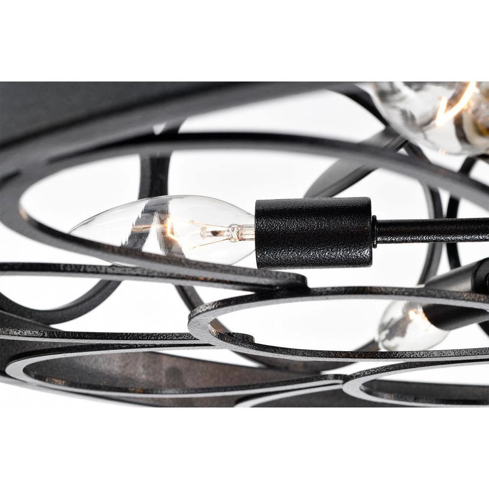 Sultan 24.4 in. Indoor Black Finish Ceiling Fan with Light Kit and Remote Included by Warehouse of Tiffany 10 Sultan 24.4 in. Indoor Black Finish Ceiling Fan with Light Kit and Remote Included by Warehouse of Tiffany - Image 8