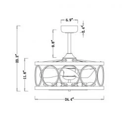 Sultan 24.4 in. Indoor Black Finish Ceiling Fan with Light Kit and Remote Included by Warehouse of Tiffany 22 Sultan 24.4 in. Indoor Black Finish Ceiling Fan with Light Kit and Remote Included by Warehouse of Tiffany -Warehouse of Tiffany Shop black warehouse of tiffany ceiling fans with lights dw01w01si fa 1000