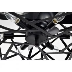 Leyton 24.4 in. Indoor Black Ceiling Fan with Light Kit and Remote Included by Warehouse of Tiffany -Warehouse of Tiffany Shop black warehouse of tiffany ceiling fans with lights dw01w03mb 1f 1000