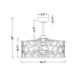 Leyton 24.4 in. Indoor Black Ceiling Fan with Light Kit and Remote Included by Warehouse of Tiffany -Warehouse of Tiffany Shop black warehouse of tiffany ceiling fans with lights dw01w03mb fa 1000