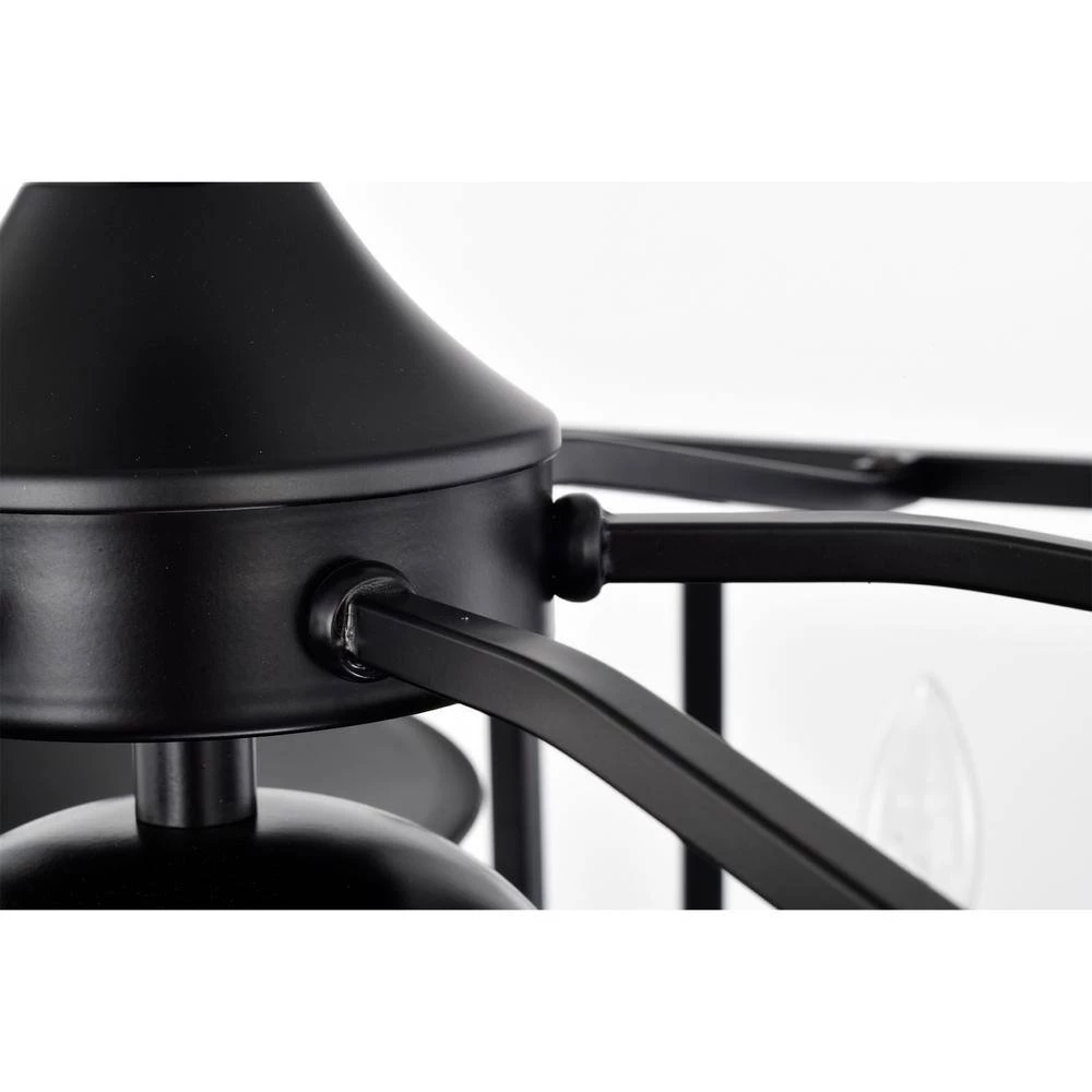 Hemming 26.8 in. Indoor Black Finish Ceiling Fan with Light Kit and Remote Included by Warehouse of Tiffany 5 Hemming 26.8 in. Indoor Black Finish Ceiling Fan with Light Kit and Remote Included by Warehouse of Tiffany - Image 3