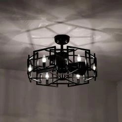 Hemming 26.8 in. Indoor Black Finish Ceiling Fan with Light Kit and Remote Included by Warehouse of Tiffany 18 Hemming 26.8 in. Indoor Black Finish Ceiling Fan with Light Kit and Remote Included by Warehouse of Tiffany -Warehouse of Tiffany Shop black warehouse of tiffany ceiling fans with lights dw01w05mb c3 1000