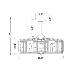 Hemming 26.8 in. Indoor Black Finish Ceiling Fan with Light Kit and Remote Included by Warehouse of Tiffany 22 Hemming 26.8 in. Indoor Black Finish Ceiling Fan with Light Kit and Remote Included by Warehouse of Tiffany -Warehouse of Tiffany Shop black warehouse of tiffany ceiling fans with lights dw01w05mb fa 1000