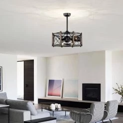 Damon 24 in. Indoor Black Finish Ceiling Fan with Light Kit and Remote Included by Warehouse of Tiffany -Warehouse of Tiffany Shop black warehouse of tiffany ceiling fans with lights dw01w09si 4f 1000