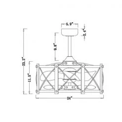 Damon 24 in. Indoor Black Finish Ceiling Fan with Light Kit and Remote Included by Warehouse of Tiffany -Warehouse of Tiffany Shop black warehouse of tiffany ceiling fans with lights dw01w09si c3 1000