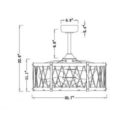 Delano 25.7 in. Indoor Black Ceiling Fan with Light Kit and Remote Included by Warehouse of Tiffany -Warehouse of Tiffany Shop black warehouse of tiffany ceiling fans with lights dw01w11ib c3 1000