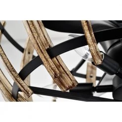 Matthias 26 in. Indoor Black Finish Ceiling Fan with Light Kit and Remote Control Included by Warehouse of Tiffany 20 Matthias 26 in. Indoor Black Finish Ceiling Fan with Light Kit and Remote Control Included by Warehouse of Tiffany -Warehouse of Tiffany Shop black warehouse of tiffany ceiling fans with lights dw01w28ib 1f 1000