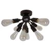 Juvan 15 in. 8-Light Indoor Black Flush Mount Ceiling Lights with Light Kit by Warehouse of Tiffany -Warehouse of Tiffany Shop black warehouse of tiffany chandeliers c1706 8 64 1000